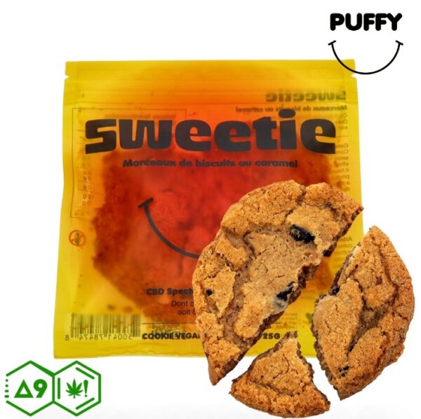 MORCEAUX DE BISCUITS AU CARAMEL CBD SWEETIE DELTA 9 THC 50mg