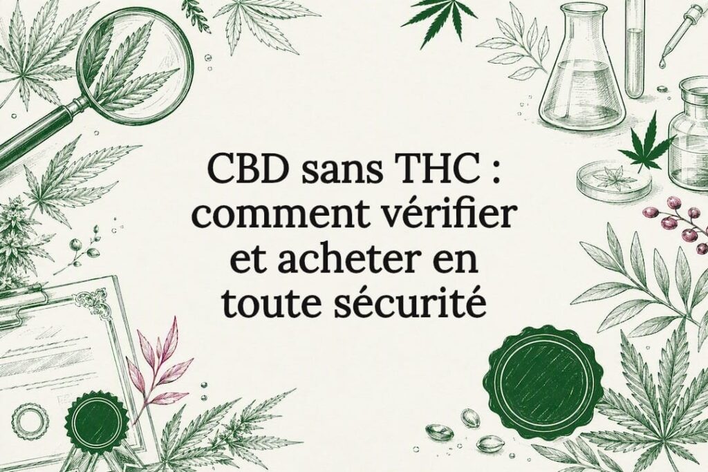Carte de titre illustrée sur le CBD sans THC