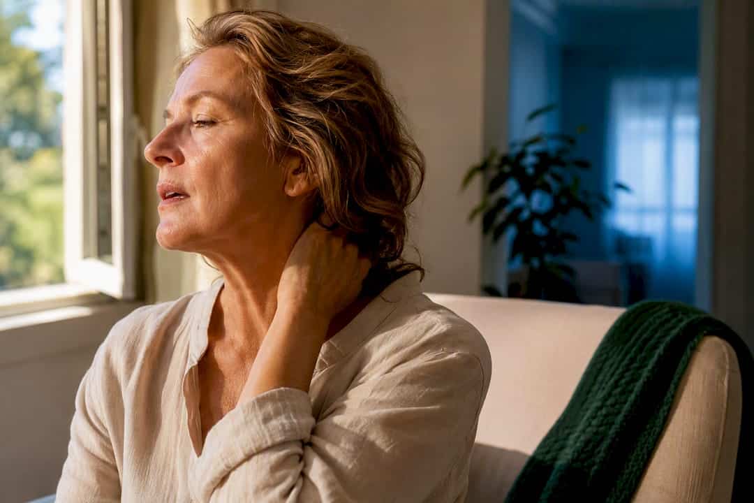 Femme qui ressent une vague de chaleur