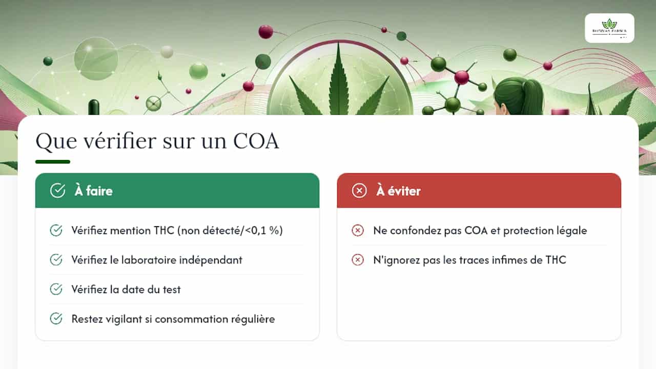 CBD et test salivaire : le THC détecté rend-il vraiment positif ? 1 Ce que révèle un certificat d'analyse (et pourquoi il compte) — overview diagram