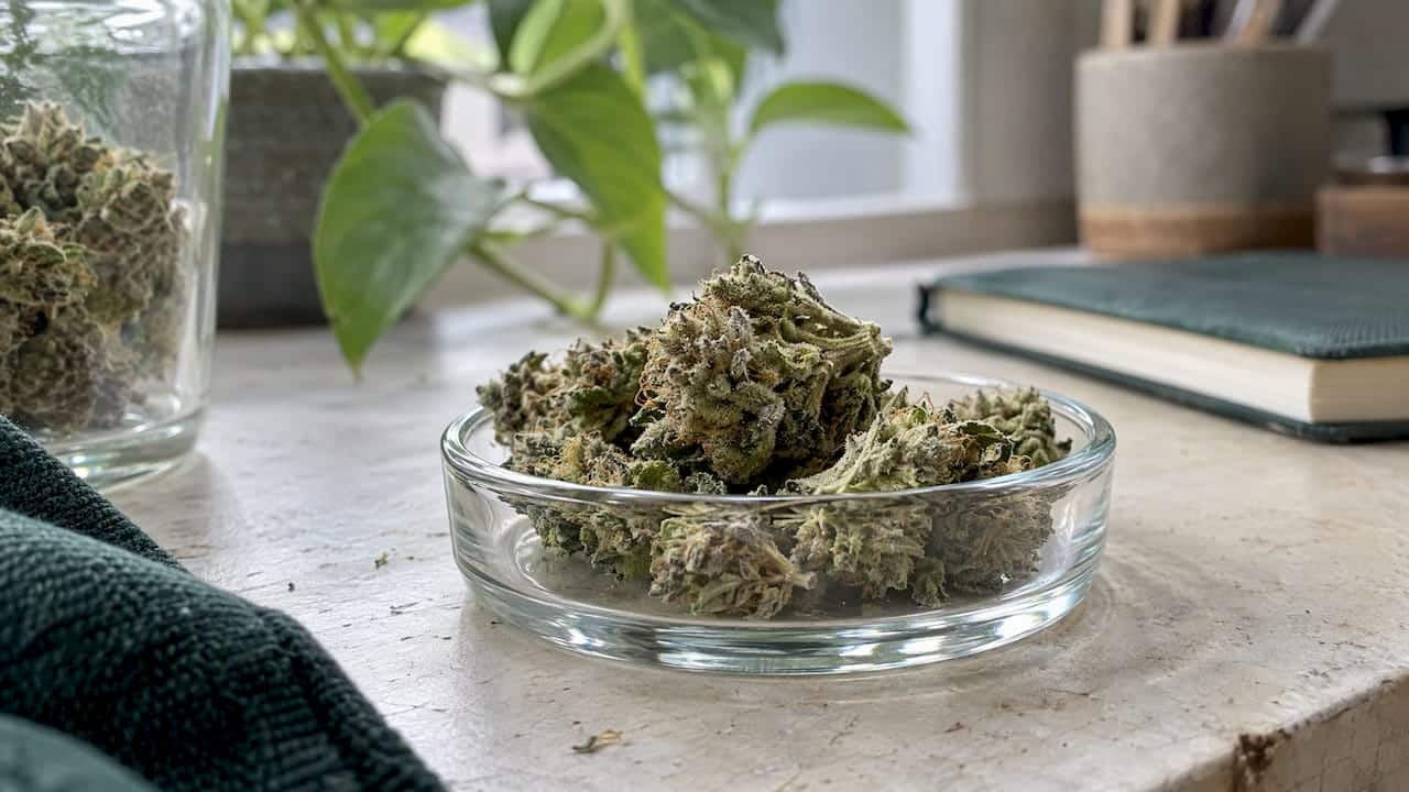 Unprocessed cannabis flowers rich in THCA