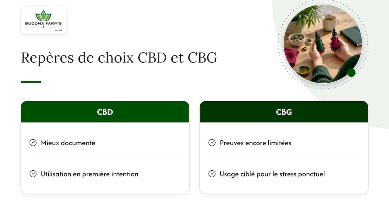 Ce que révèle vraiment la comparaison entre CBD et CBG — overview diagram